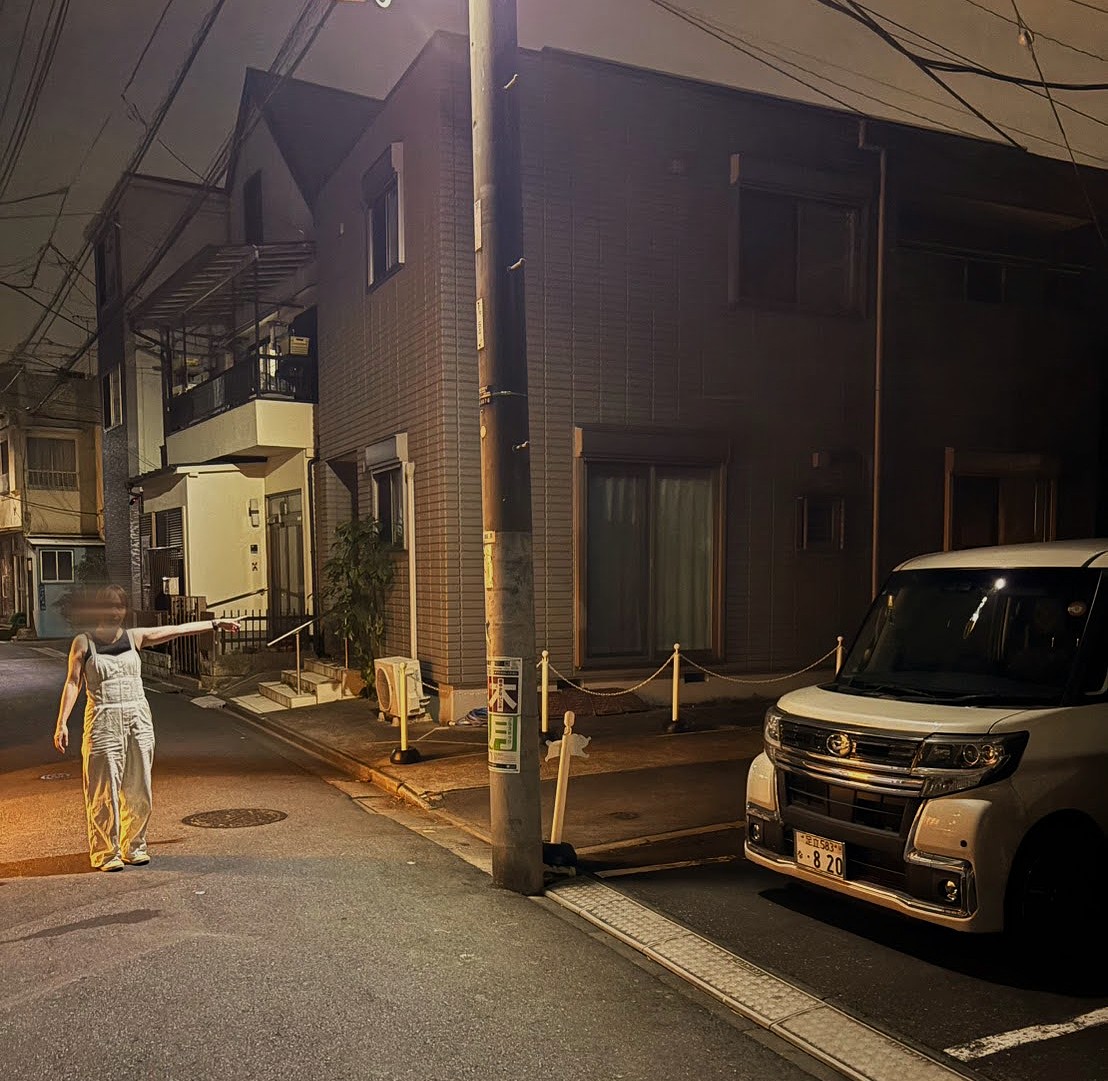 夜間私道入口 / Private path entrance at night